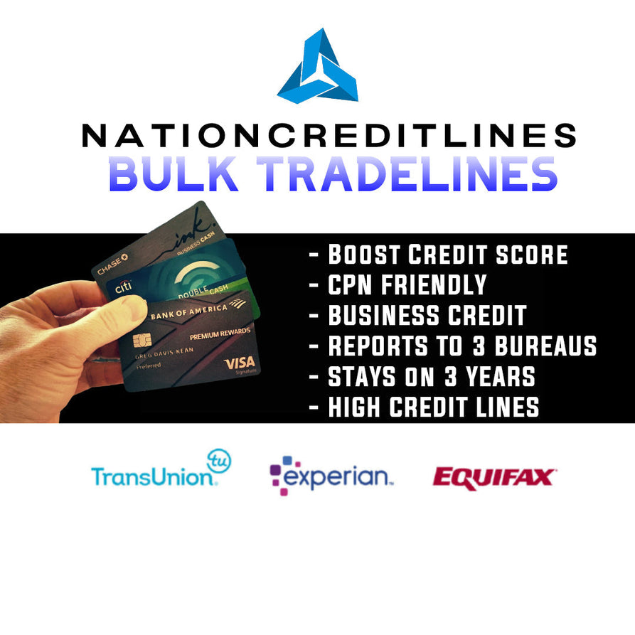Bulk Tradeline (Different Credit Card Accounts) $500,000