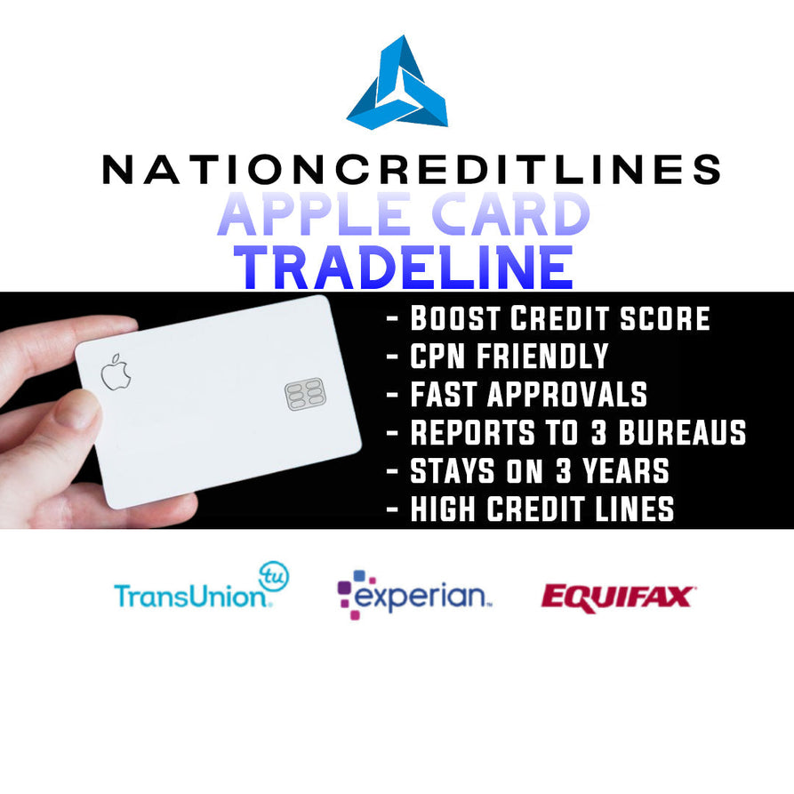 Apple Card Tradeline (Credit Account) $40,000 limit